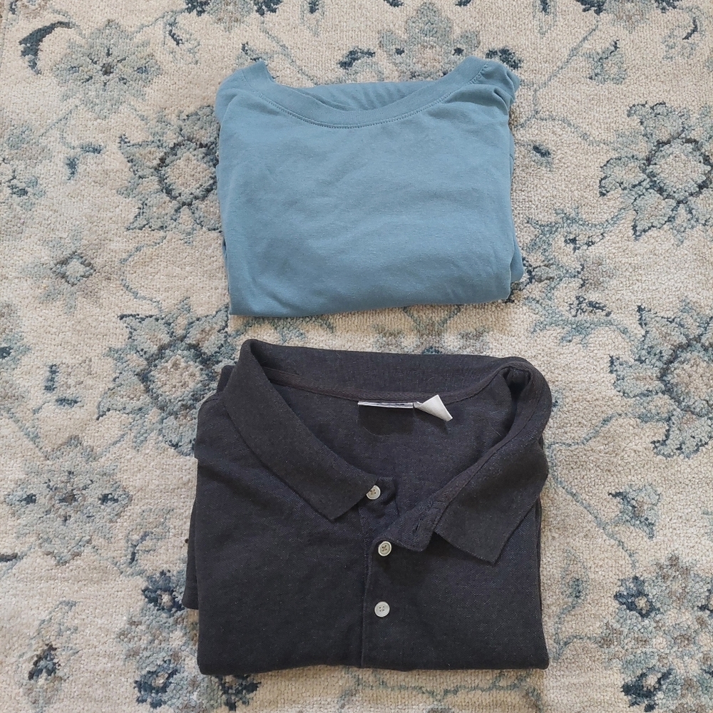 Lot Of 2- 5XL & 6XL Shirts! Liberty Blues & King Size, Gray & Blue! (D)
